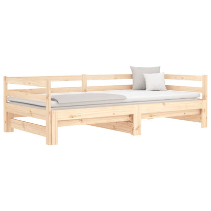 Divano Letto con Letto Estraibile 90x190 cm Legno Massello Pino - homemem39