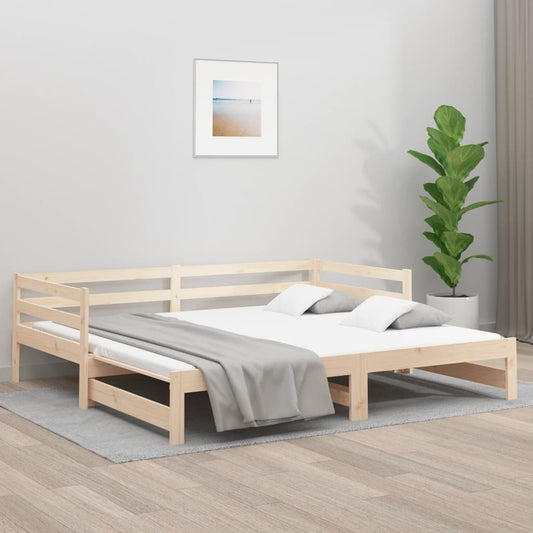 Divano Letto con Letto Estraibile 90x190 cm Legno Massello Pino - homemem39