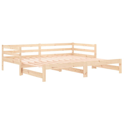 Divano Letto con Letto Estraibile 80x200cm Legno Massello Pino - homemem39