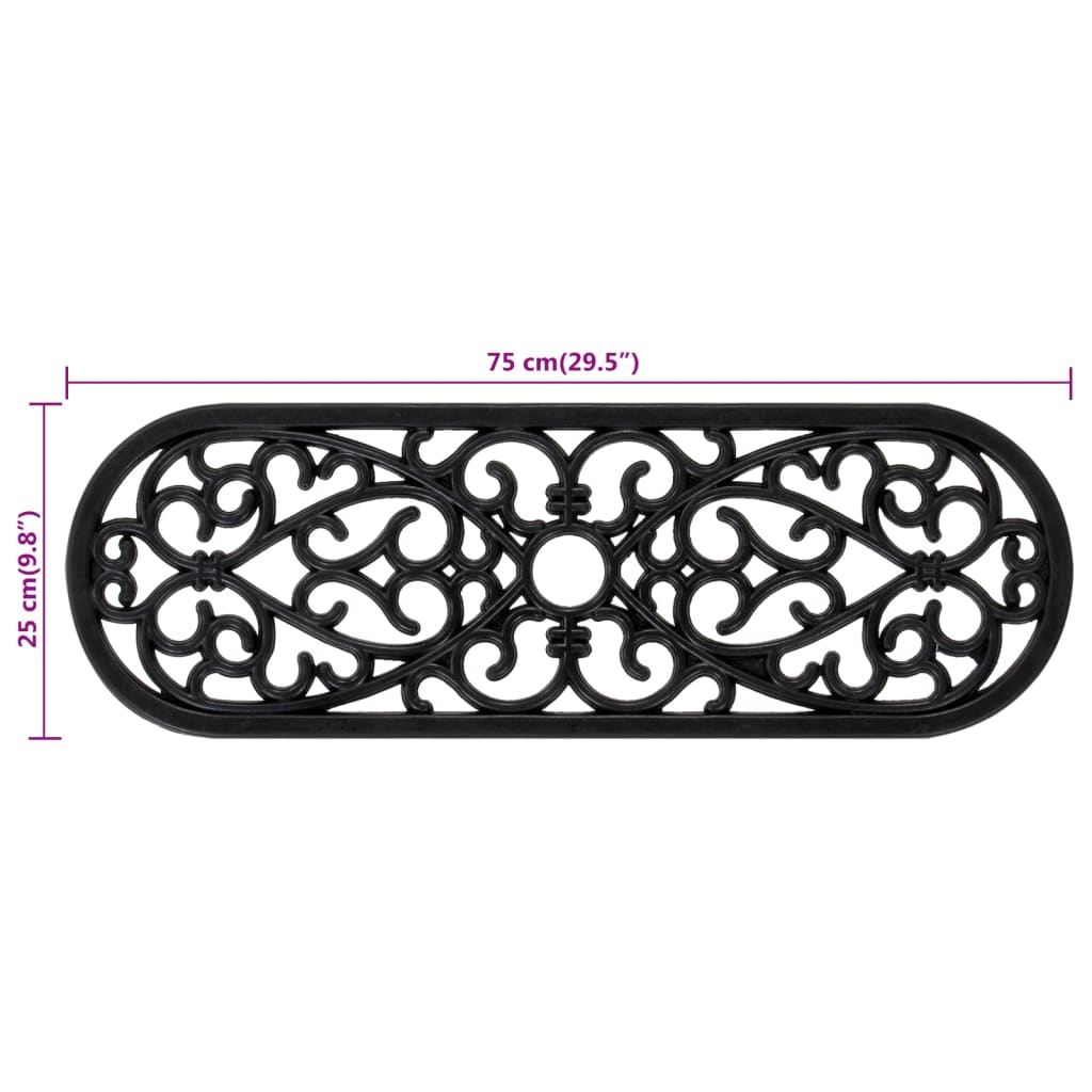 Tappetino per Scale 10 pz 25x75 cm in Gomma - homemem39