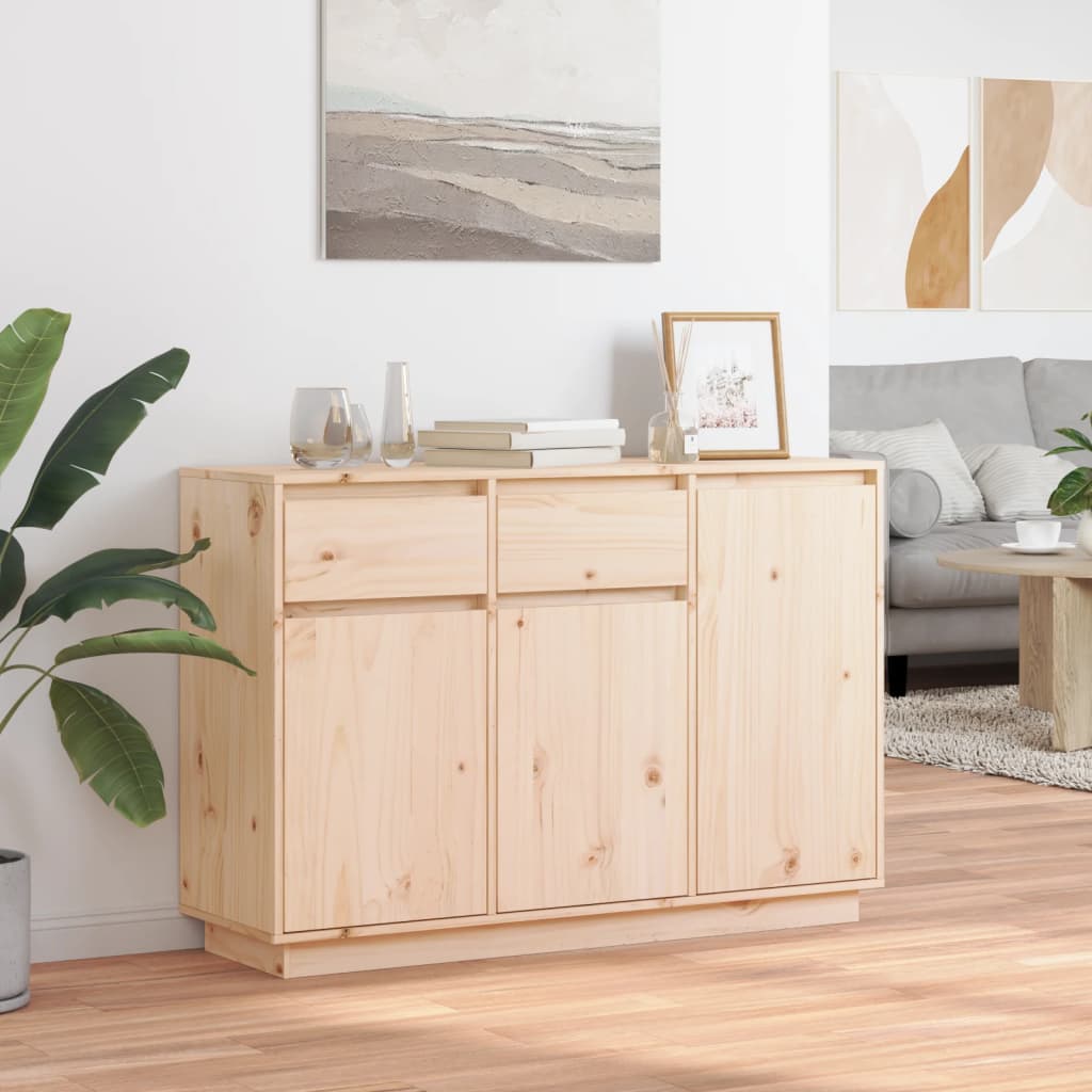 Credenza 110x34x75 cm in Legno Massello di Pino - homemem39