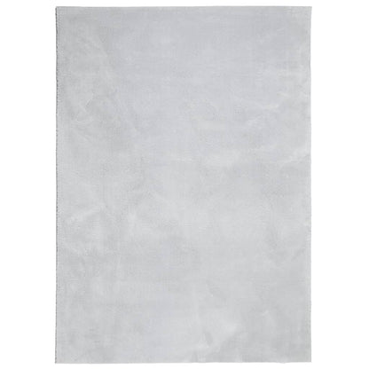 Tappeto a Pelo Corto HUARTE Morbido e Lavabile Grigio 160x230cm - homemem39