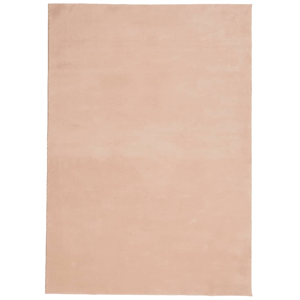 Tappeto a Pelo Corto HUARTE Morbido e Lavabile Rosato 160x230cm - homemem39