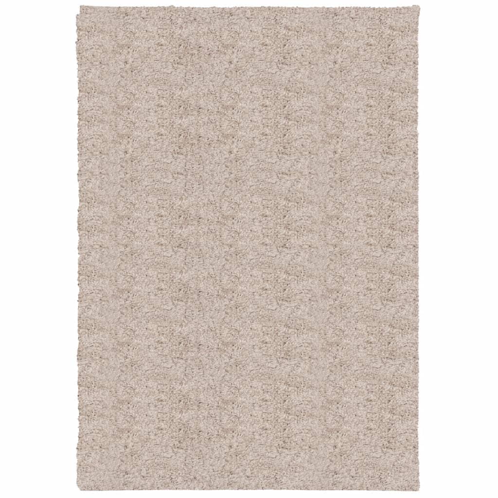 Tappeto Shaggy a Pelo Lungo Moderno Beige 160x230 cm - homemem39