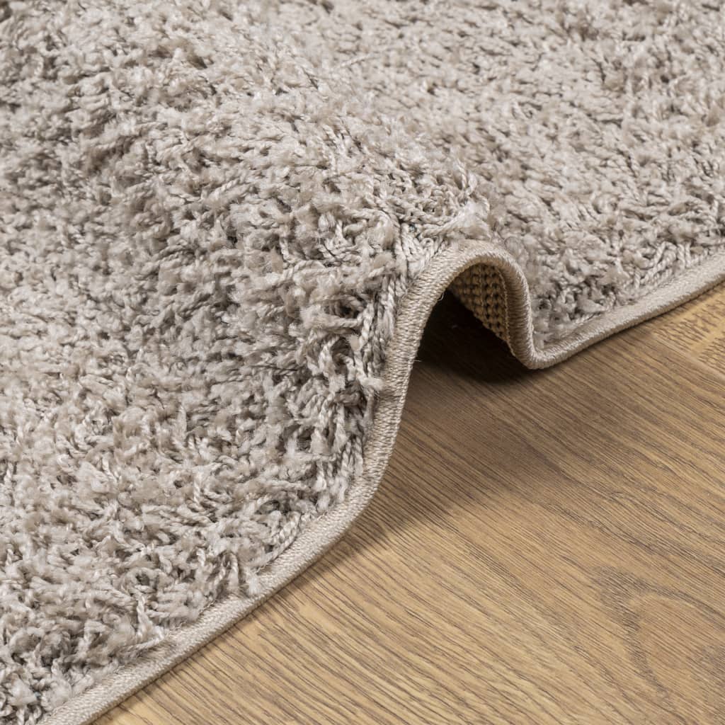 Tappeto Shaggy a Pelo Lungo Moderno Beige 200x200 cm - homemem39