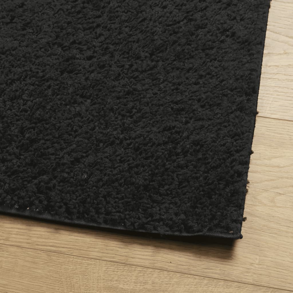 Tappeto Shaggy a Pelo Lungo Moderno Nero 160x230 cm - homemem39