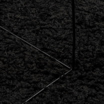Tappeto Shaggy a Pelo Lungo Moderno Nero 160x230 cm - homemem39