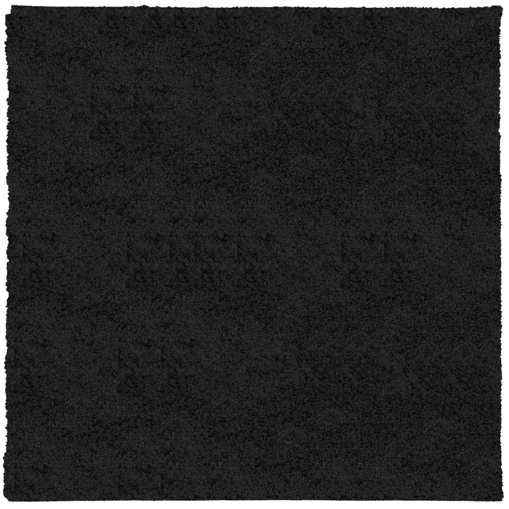 Tappeto Shaggy a Pelo Lungo Moderno Nero 200x200 cm - homemem39