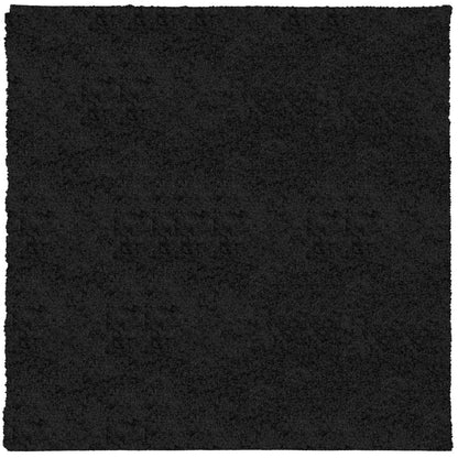 Tappeto Shaggy a Pelo Lungo Moderno Nero 200x200 cm - homemem39