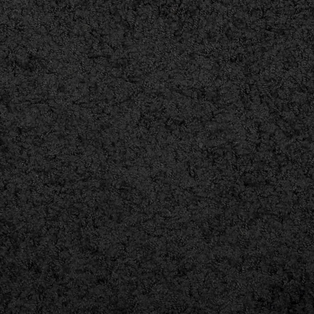 Tappeto Shaggy a Pelo Lungo Moderno Nero 200x200 cm - homemem39