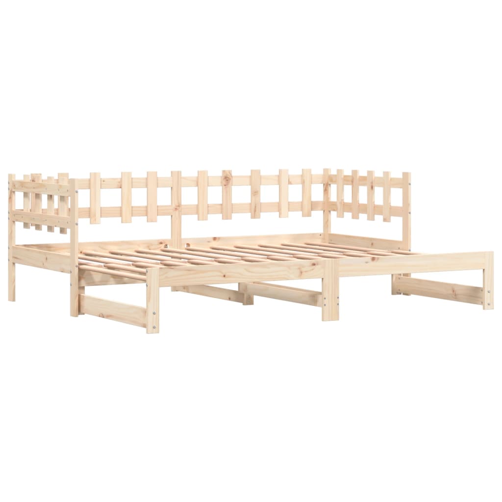 Dormeuse Estraibile 2x(90x200) cm Legno Massello di Pino - homemem39