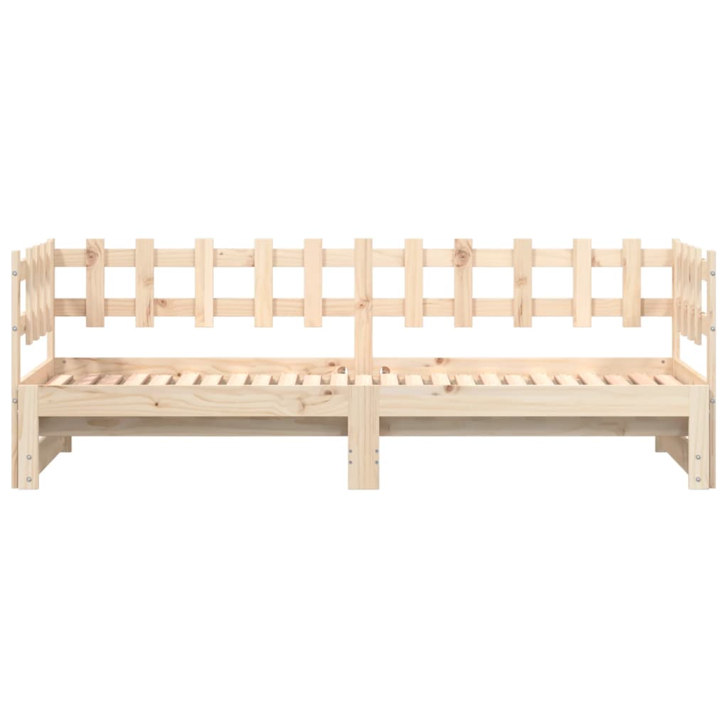 Dormeuse Estraibile 2x(90x200) cm Legno Massello di Pino - homemem39