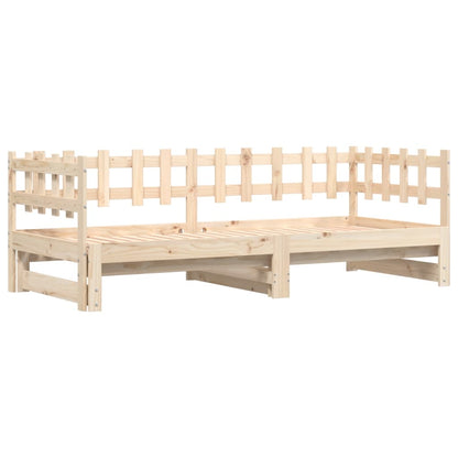 Dormeuse Estraibile 2x(90x200) cm Legno Massello di Pino - homemem39