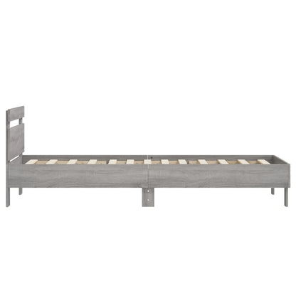 Giroletto con Testiera Grigio Sonoma 90x200cm Legno Multistrato - homemem39