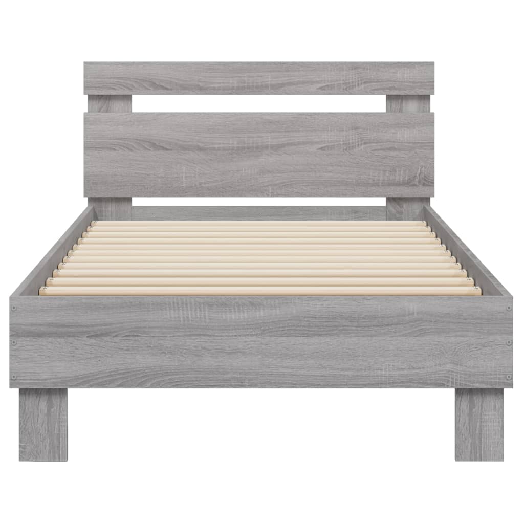 Giroletto con Testiera Grigio Sonoma 75x190cm Legno Multistrato - homemem39