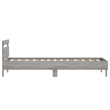 Giroletto con Testiera Grigio Sonoma 75x190cm Legno Multistrato - homemem39