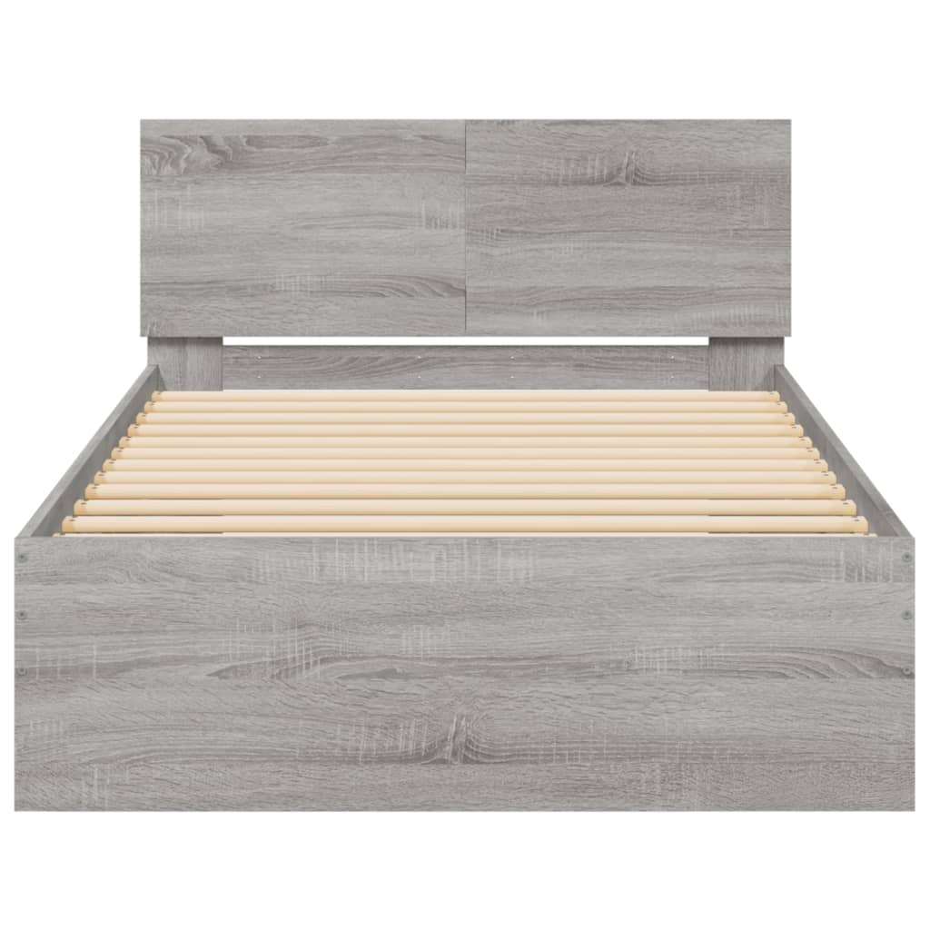 Giroletto Testiera Grigio Sonoma 100x200 cm Legno Multistrato - homemem39