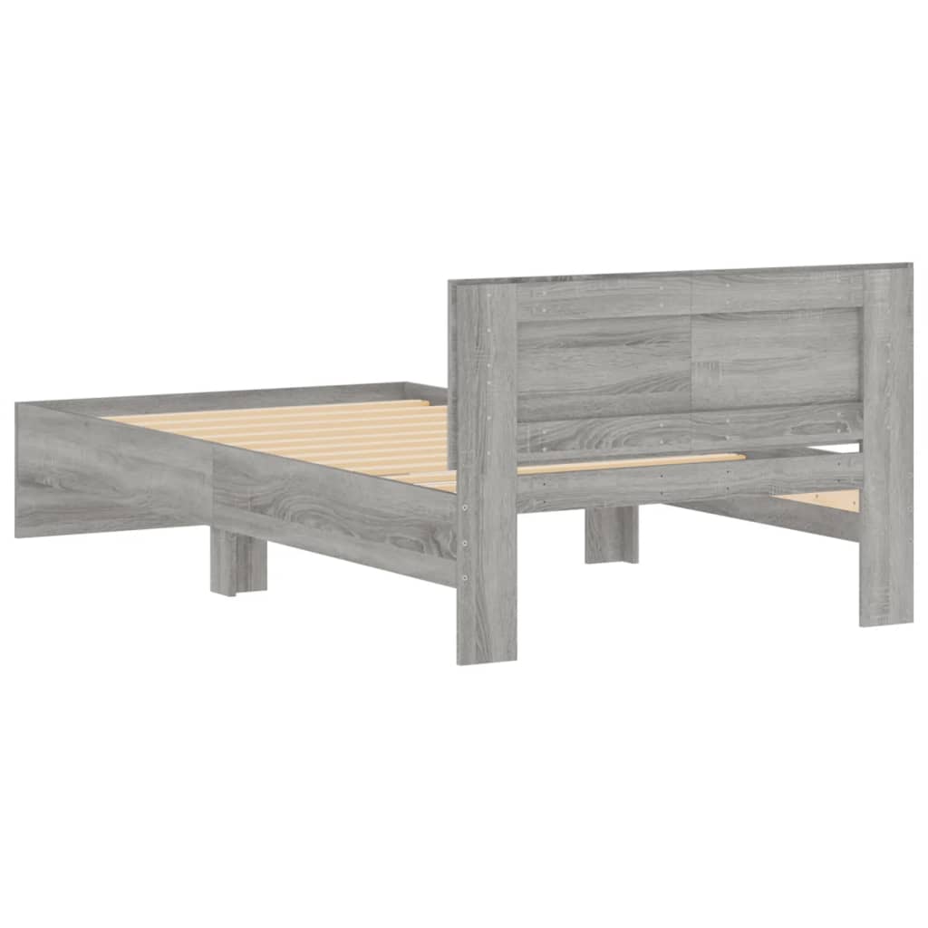 Giroletto Testiera Grigio Sonoma 100x200 cm Legno Multistrato - homemem39