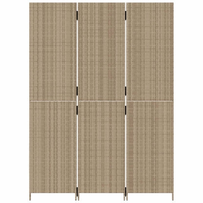 Divisorio per Ambienti a 3 Pannelli Beige in Polyrattan - homemem39