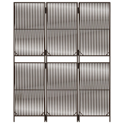 Divisorio per Ambienti a 3 Pannelli Marrone in Polyrattan - homemem39