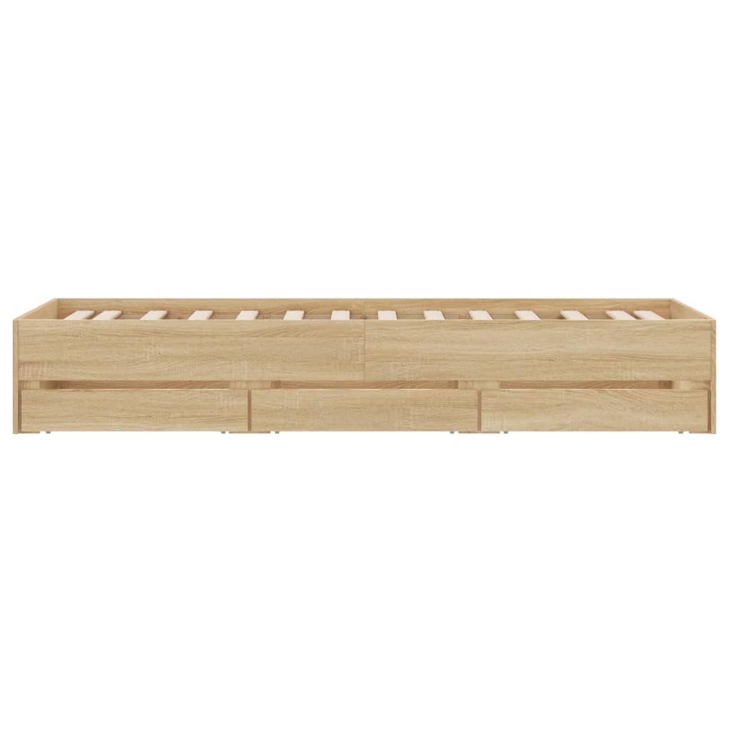 Giroletto Cassetti Rovere Sonoma 100x200 cm Legno Multistrato - homemem39