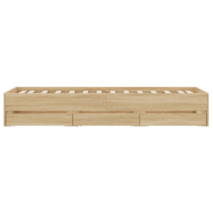 Giroletto Cassetti Rovere Sonoma 100x200 cm Legno Multistrato - homemem39