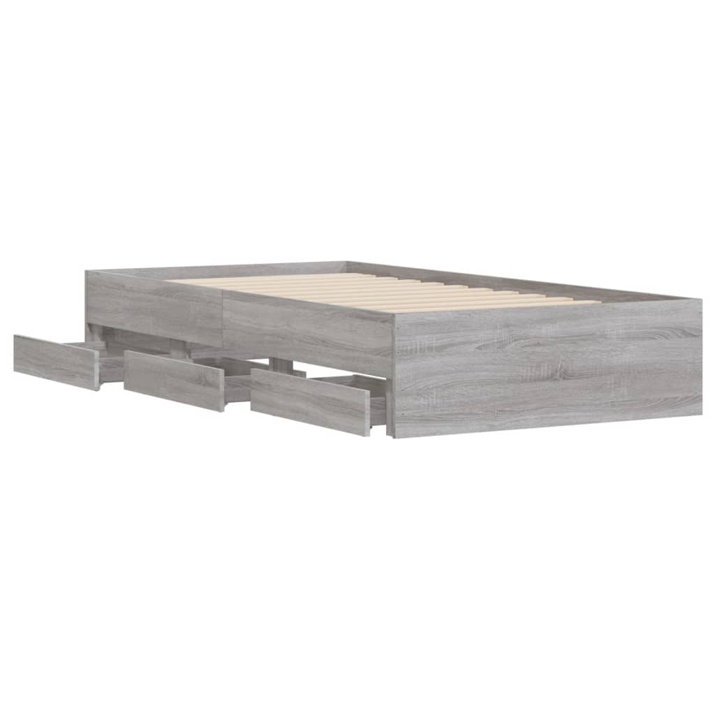 Giroletto Cassetti Grigio Sonoma 100x200 cm Legno Multistrato - homemem39