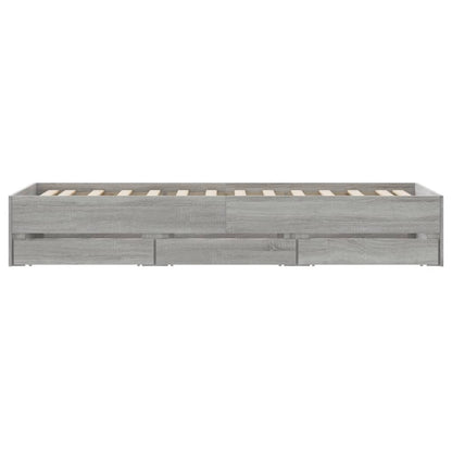 Giroletto Cassetti Grigio Sonoma 100x200 cm Legno Multistrato - homemem39