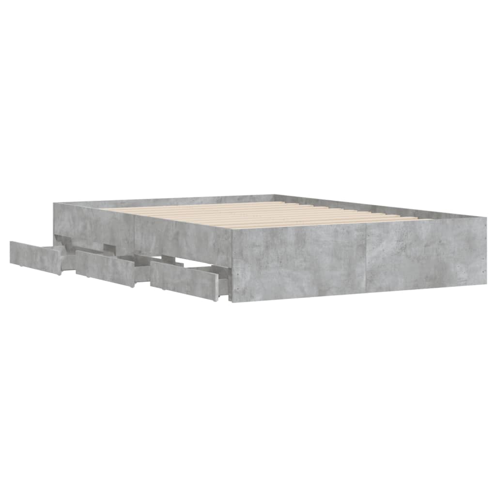 Giroletto Cassetti Grigio Cemento 120x190 cm Legno Multistrato - homemem39