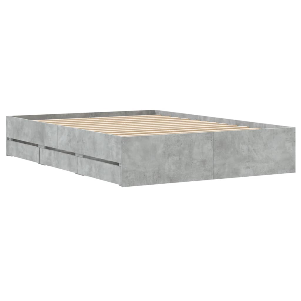 Giroletto Cassetti Grigio Cemento 120x190 cm Legno Multistrato - homemem39