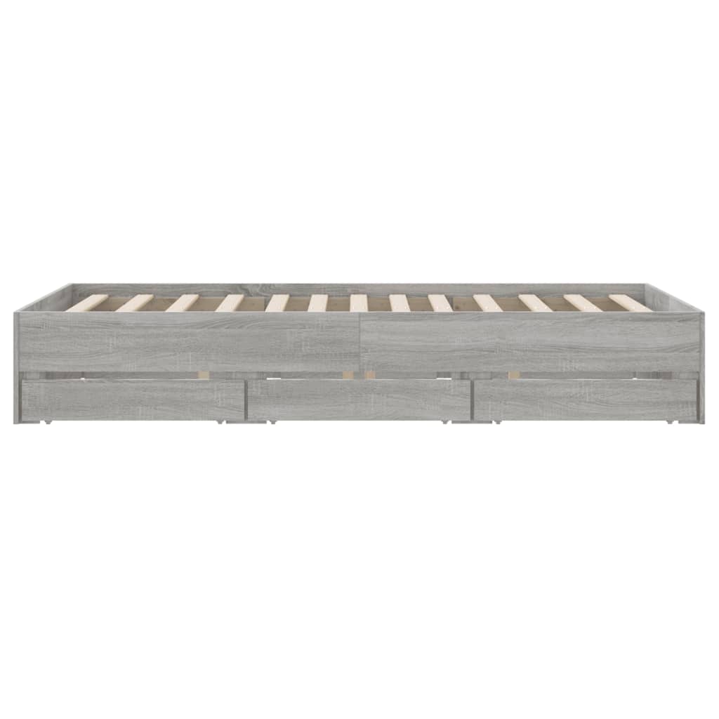 Giroletto Cassetti Grigio Sonoma 120x190 cm Legno Multistrato - homemem39