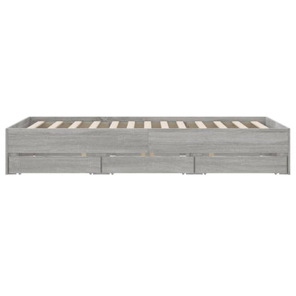 Giroletto Cassetti Grigio Sonoma 120x190 cm Legno Multistrato - homemem39