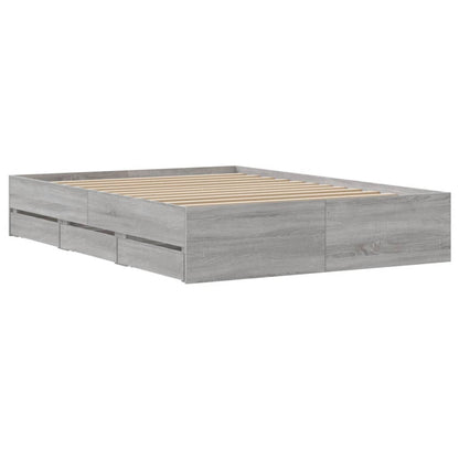 Giroletto Cassetti Grigio Sonoma 120x190 cm Legno Multistrato - homemem39