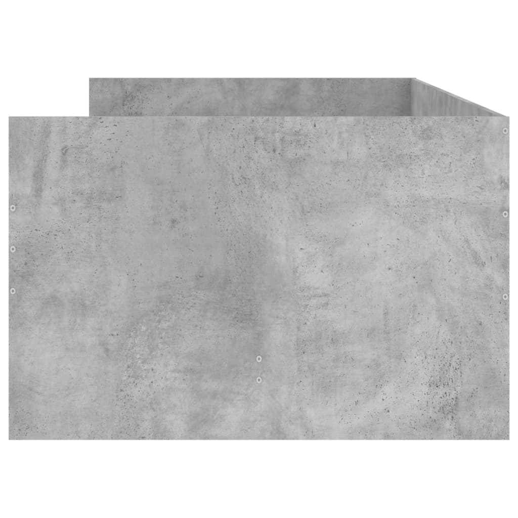 Giroletto con Cassetti Grigio Cemento 75x190 cm Small Single - homemem39