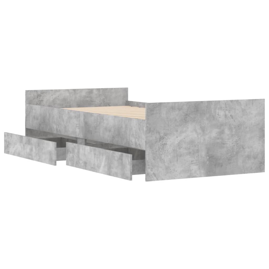 Giroletto con Cassetti Grigio Cemento 100x200 cm - homemem39