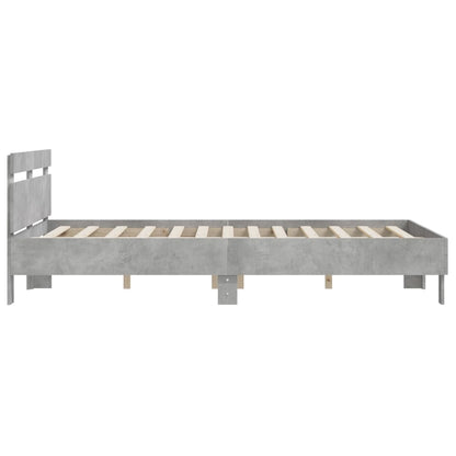 Giroletto Testiera Grigio Cemento 140x190 cm Legno Multistrato - homemem39