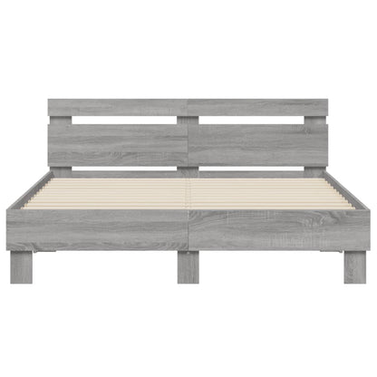 Giroletto Testiera Grigio Sonoma 140x190 cm Legno Multistrato - homemem39