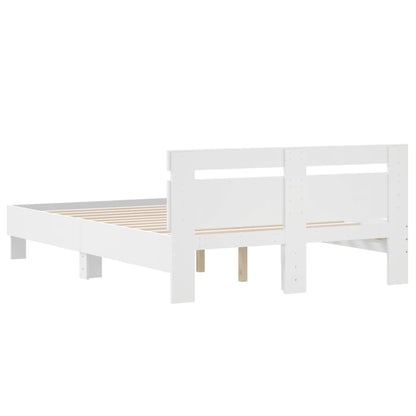 Giroletto con Testiera Bianco 120x190 cm in Legno Multistrato - homemem39