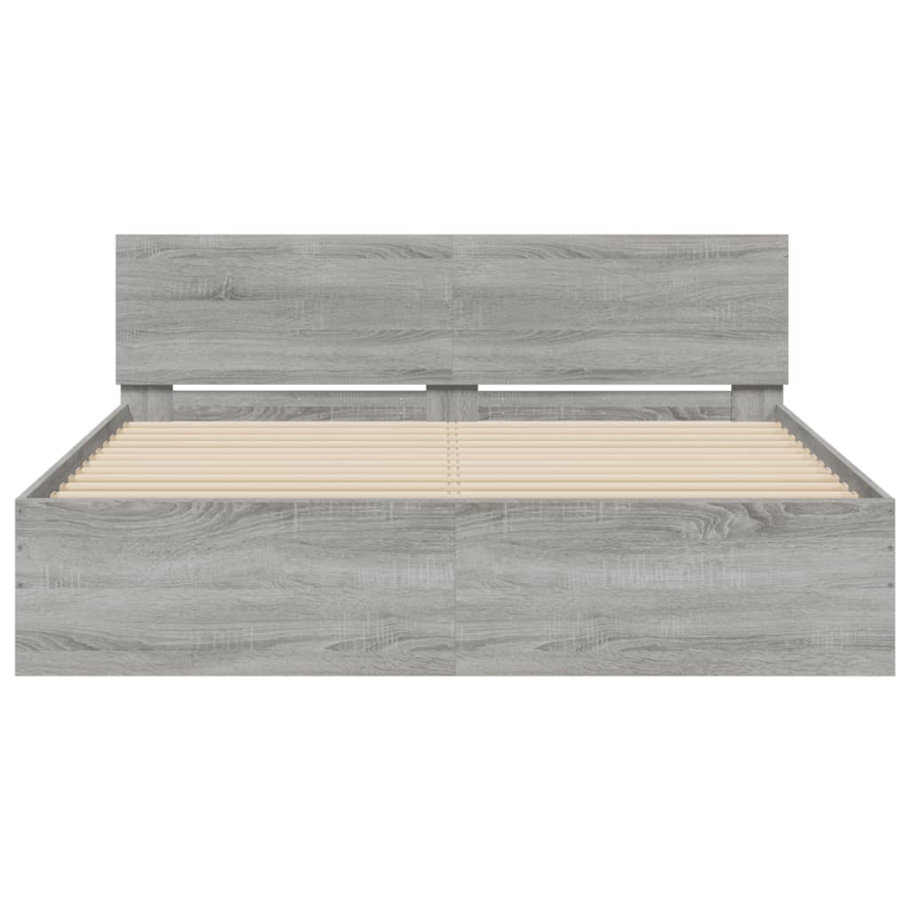 Giroletto con Testiera Grigio Sonoma 140x190 cm - homemem39