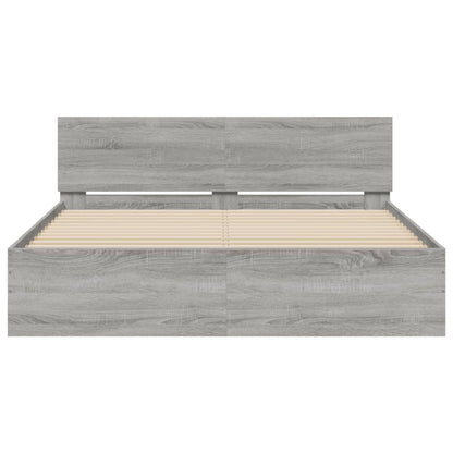 Giroletto con Testiera Grigio Sonoma 140x190 cm - homemem39