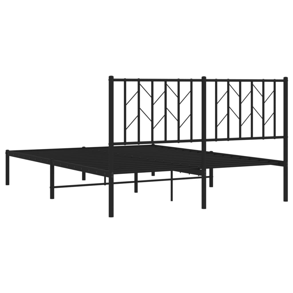 Giroletto con Testiera in Metallo Nero 135x190 cm - homemem39