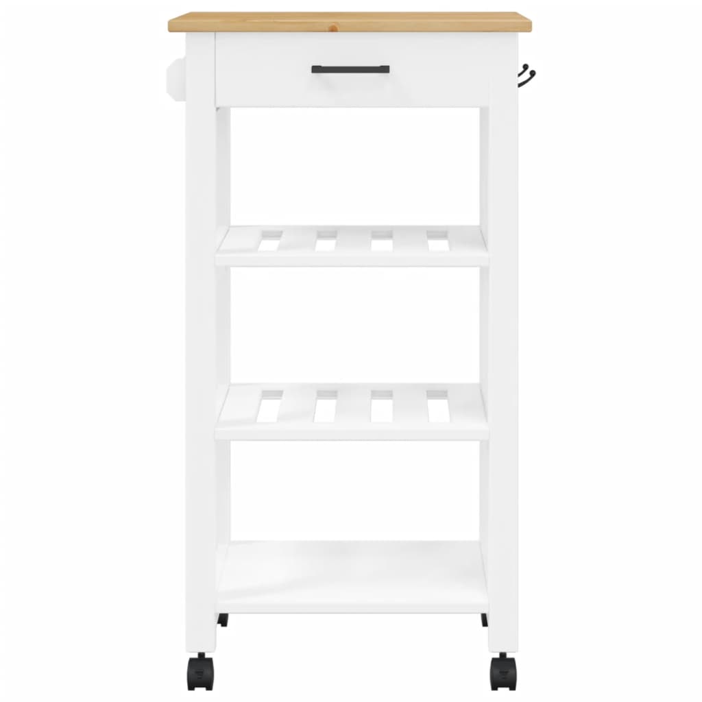 Carrello da Cucina MONZA 48x40x90 cm in Legno Massello di Pino - homemem39