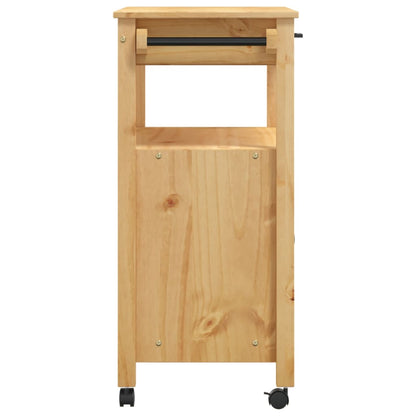 Carrello da Cucina MONZA 84x40x90 cm in Legno Massello di Pino - homemem39