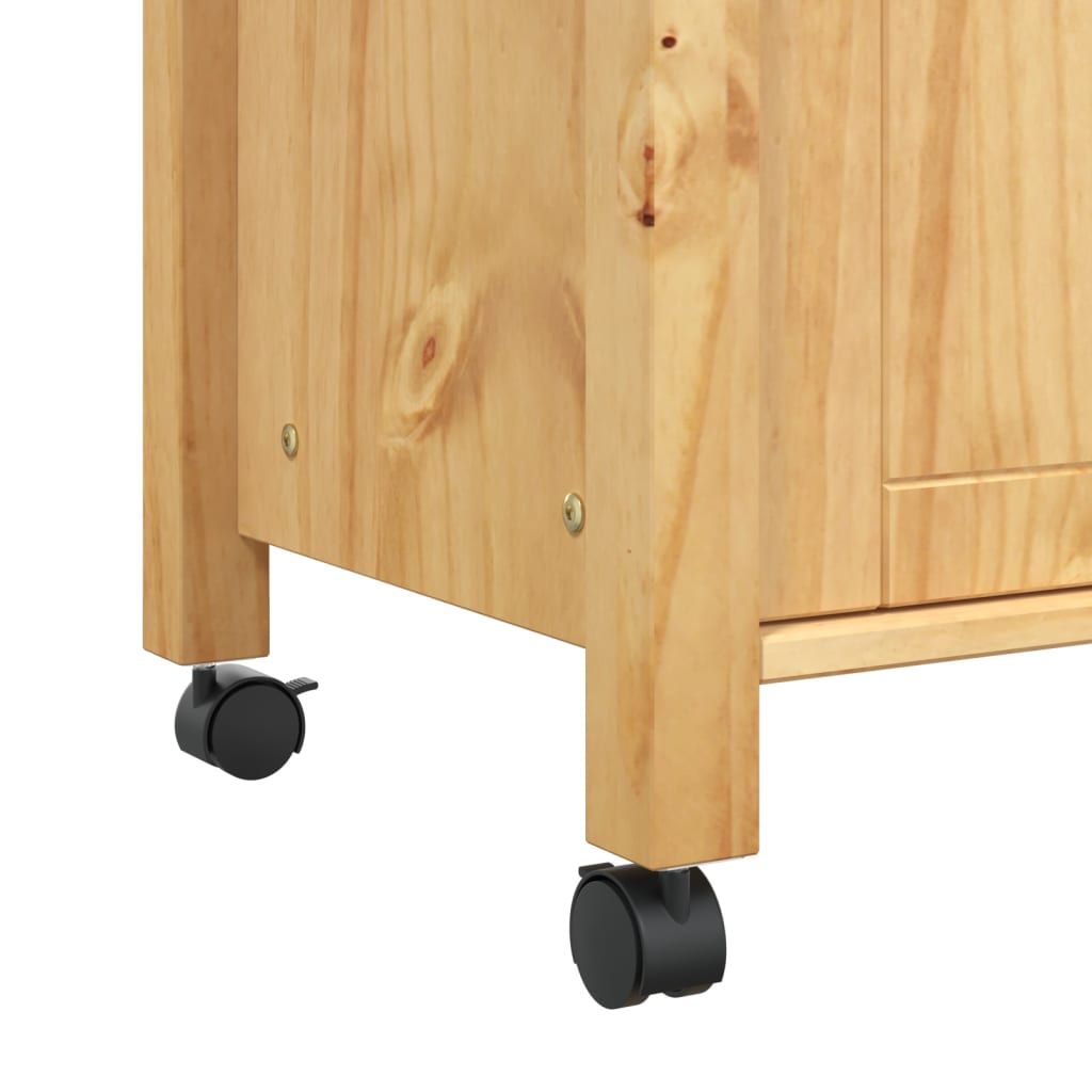 Carrello da Cucina MONZA 84x40x90 cm in Legno Massello di Pino - homemem39