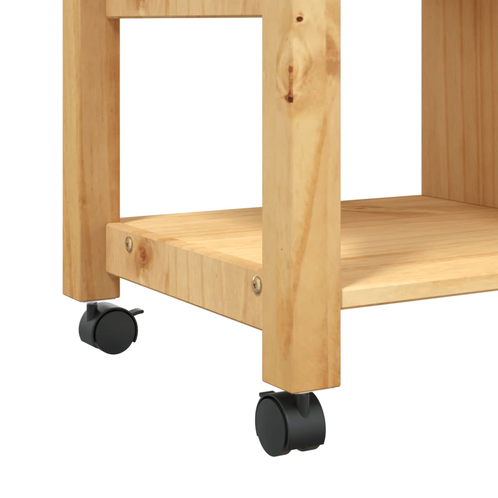 Carrello da Cucina MONZA 84x40x90 cm in Legno Massello di Pino - homemem39