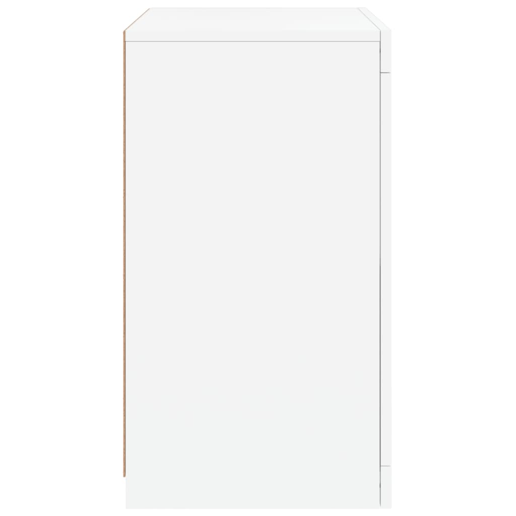 Armadietto con Luci LED Bianco in Legno Multistrato - homemem39