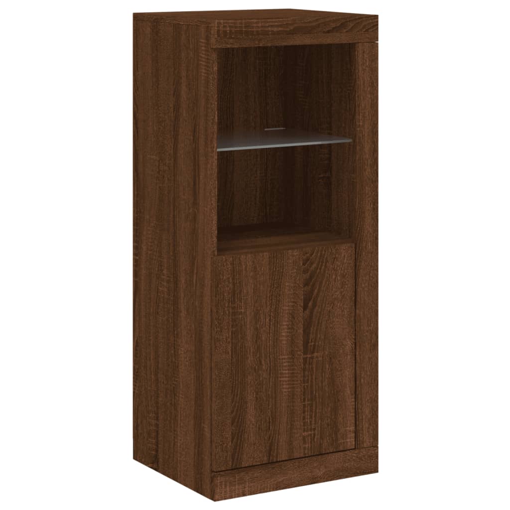 Credenza con Luci LED Rovere Marrone 41x37x100 cm - homemem39