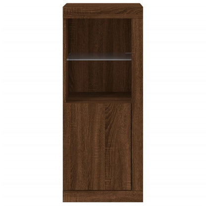 Credenza con Luci LED Rovere Marrone 41x37x100 cm - homemem39