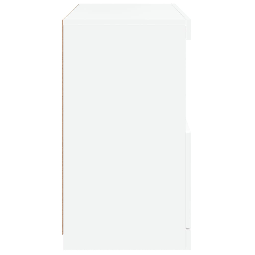 Credenza con Luci LED Bianca 60x37x67 cm - homemem39