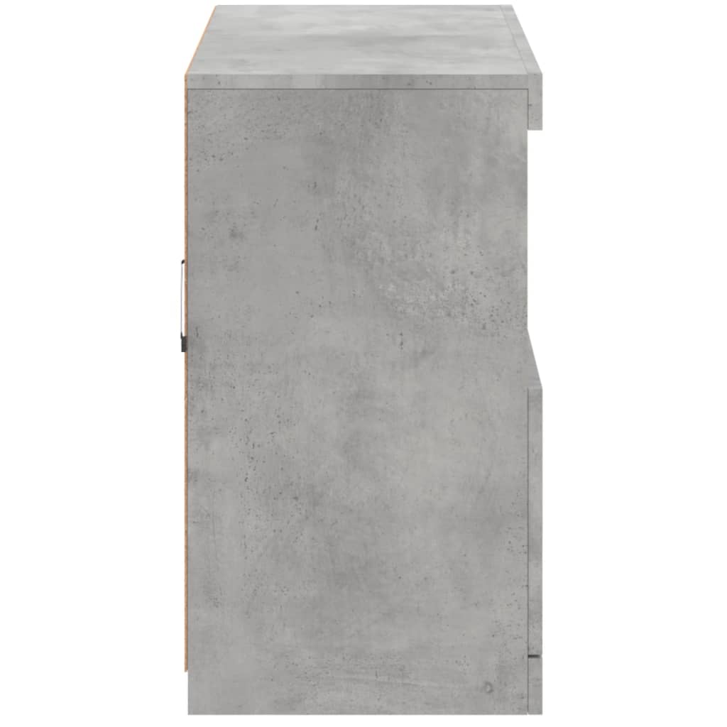 Credenza con Luci LED Grigio Cemento 81x37x67 cm - homemem39